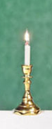 (image for) Miniature Brass Candlesticks with Hexagon Base